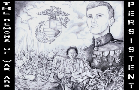 Art Schade's first contribution to The Journal of Military Experience was entitled "The Demons of War Are Persistent." Read that work here. Accompanying sketchwork by Clayton D. Murwin.